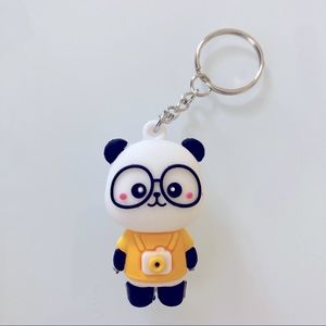 Cute panda purse charm keychain keyring